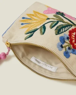 Accessorize Embroidered Floral Pouch