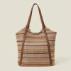Accessorize Stripe Raffia Shoulder