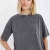 Acid Wash Dropped Shoulder T-Shirt