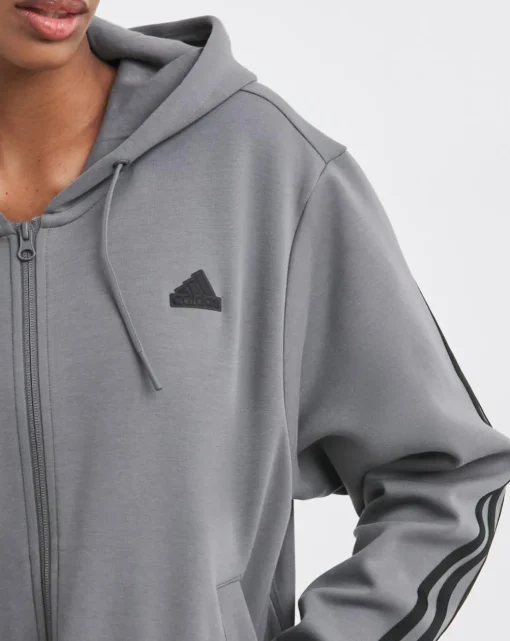 adidas 3 Stripes Full Zip Hoodie