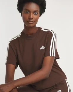 adidas Essentials 3 Stripes Crop Top