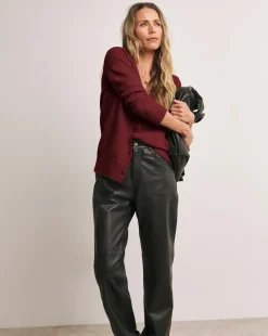Anthology burgundy gifting V Neck Cardigan