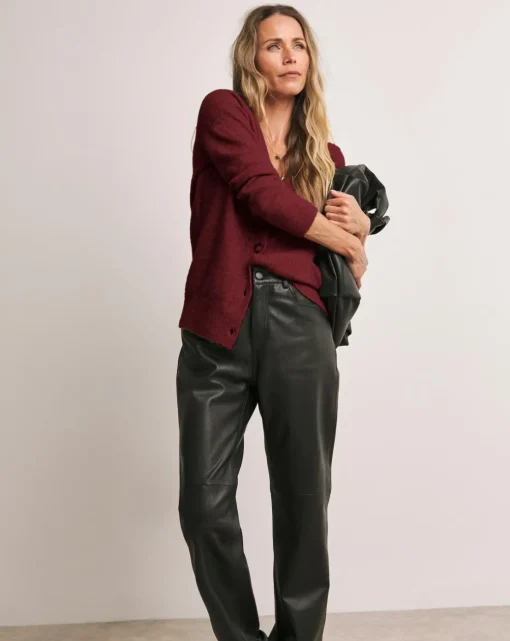 Anthology burgundy gifting V Neck Cardigan