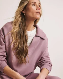 Anthology Elderberry Collared Modal Sweatshirt