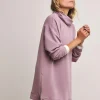 Anthology Elderberry High Neck Zip Side Sweatshirt