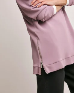 Anthology Elderberry High Neck Zip Side Sweatshirt