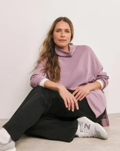Anthology Elderberry High Neck Zip Side Sweatshirt