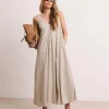 Anthology Linen Mix Pleat Dress