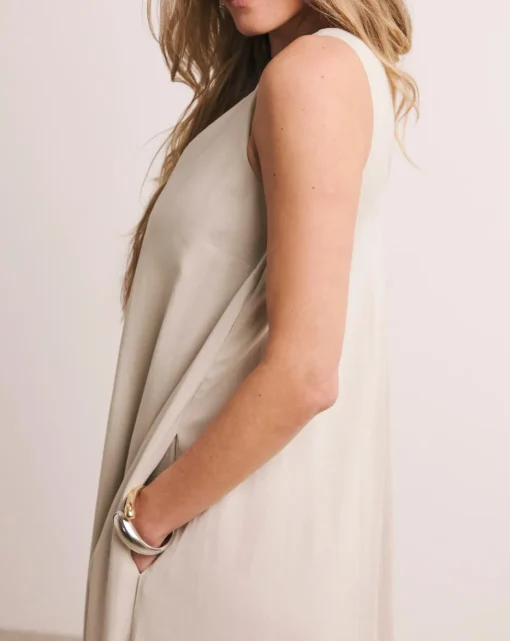 Anthology Linen Mix Pleat Dress