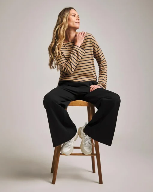 Anthology Stripe Cotton Modal Long Sleeve Top