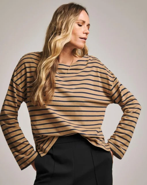 Anthology Stripe Cotton Modal Long Sleeve Top