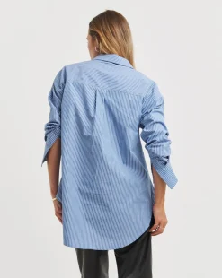 Anthology Stripe Cotton Poplin Oversized Shirt