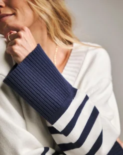 Anthology Stripe V Neck Jumper