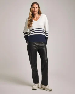 Anthology Stripe V Neck Jumper