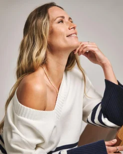 Anthology Stripe V Neck Jumper