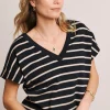 Anthology Stripe V Neck T-Shirt