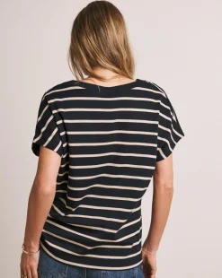 Anthology Stripe V Neck T-Shirt