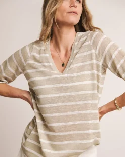 Anthology V-Neck Linen Mix T-Shirt