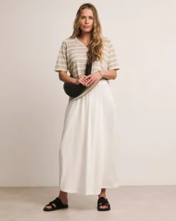 Anthology V-Neck Linen Mix T-Shirt