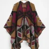Aztec Print Wrap Around Cape