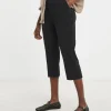 Black Capri Cropped Trousers