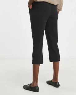 Black Capri Cropped Trousers