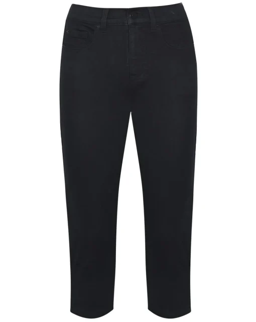 Black Capri Cropped Trousers