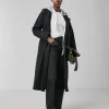 Black Denim Hooded Trench