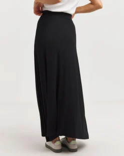 Black Jersey Maxi Skirt