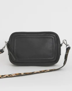Black Modern Leather Camera Bag