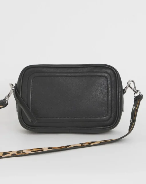 Black Modern Leather Camera Bag