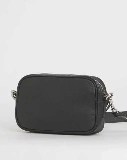 Black Modern Leather Camera Bag