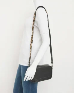 Black Modern Leather Camera Bag