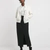 Black Ponte Column Midaxi Skirt