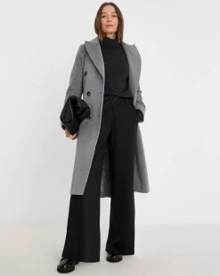 Black Tailored Jersey Wide Leg Trousers