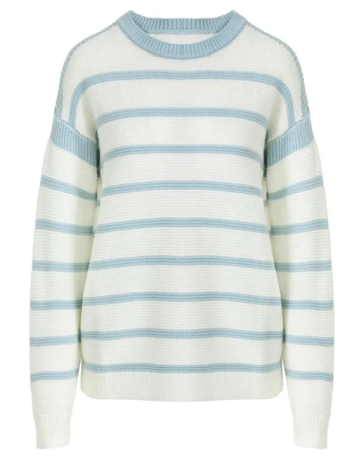 Blue Stripe Crew Neck Jumper