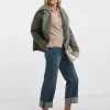Blue Turn Up Crop Jeans