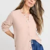 Blush Boxy Crew Neck Cardigan