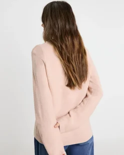 Blush Boxy Crew Neck Cardigan