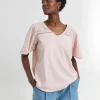 Blush Broderie Bubble Hem Top