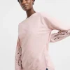 Blush Broderie Sleeve Sweatshirt