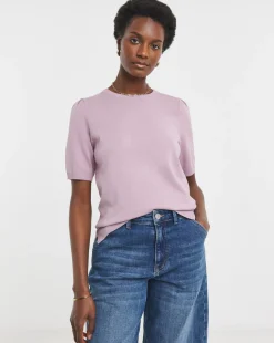 Blush Crew Neck Short Sleeve Jumper