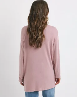 Blush Soft Touch V-Neck Longline Top