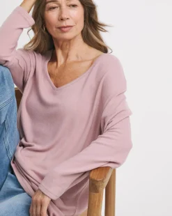 Blush Soft Touch V-Neck Longline Top