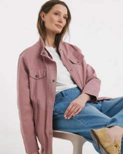 Blush Stretch Utility Jacket