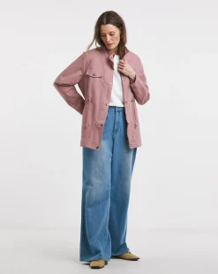 Blush Stretch Utility Jacket