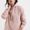 Blush Wrap Neck Longline Hoodie