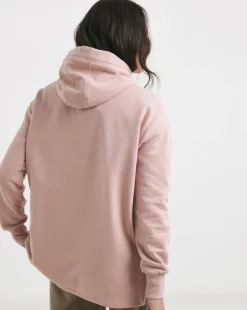 Blush Wrap Neck Longline Hoodie