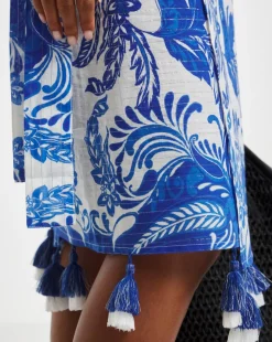 Border Print Pom Pom Sarong