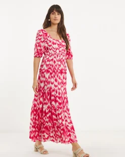 Bow Back Tier Maxi Dress